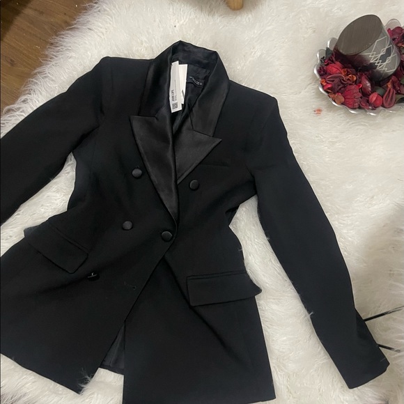 Zara blogger classic cut tuxedo blazer - Picture 2 of 4